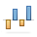 正/負縦棒グラフアイコン