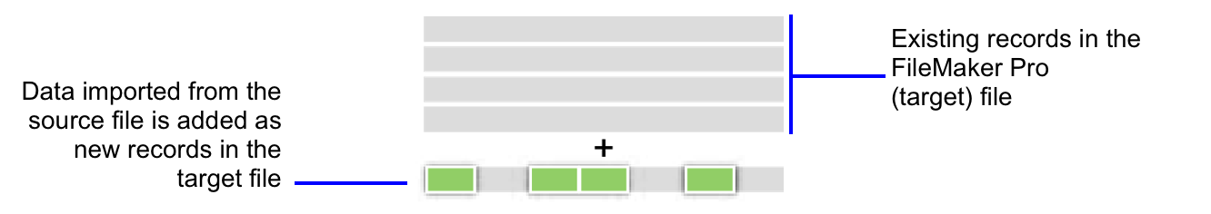 Concept art of adding records for import