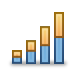 Icône Graphique en barres empilées