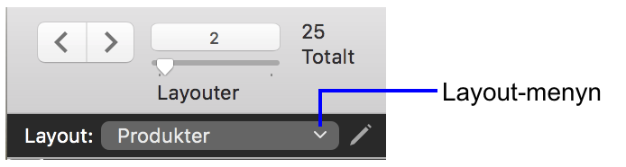 Layout-menyn