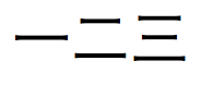 Japanese text string of kanji numerals 1 2 3