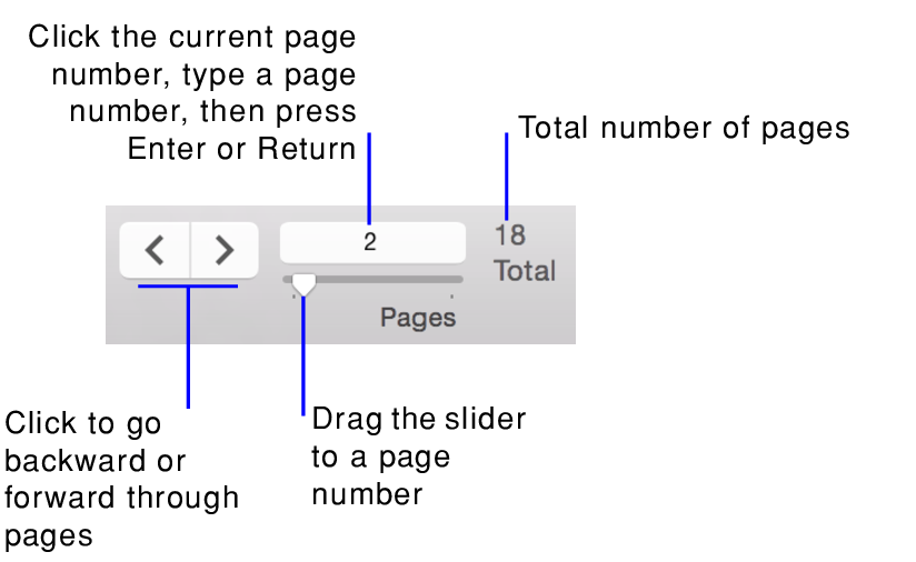 Navigation controls in Preview mode