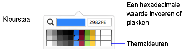 Themakleuren in kleurenpalet