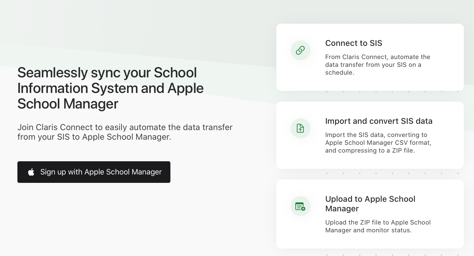 Sign up with Apple School Manager