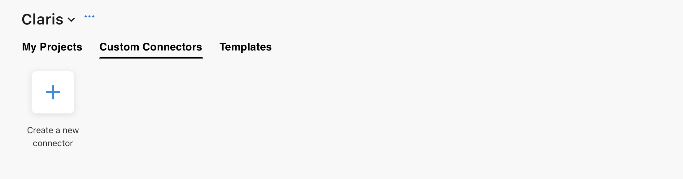 Custom Connectors, Create a new custom connector