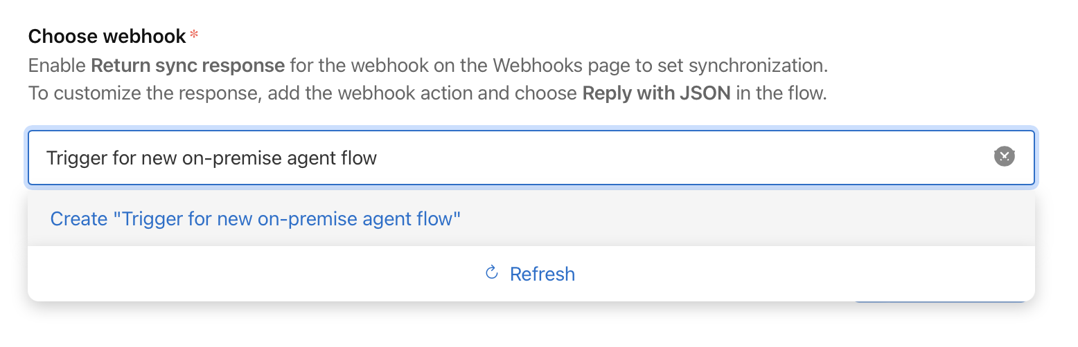 Create new webhook - enter name