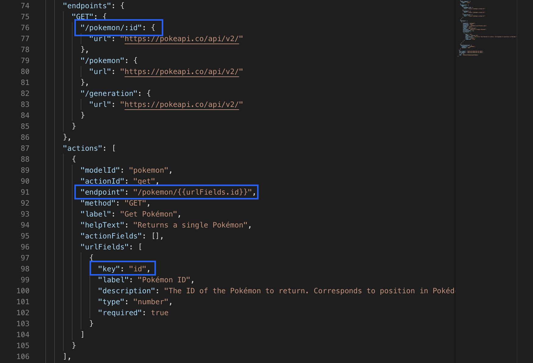 Endpoint variable