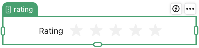 Rating field object