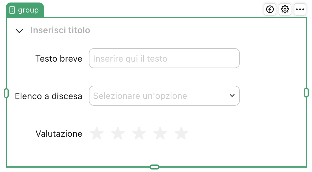 Oggetto Gruppo